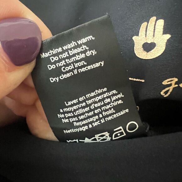 Spiritual Gangster Women's Black Rainbow Side Stripe High Rise Leggings Size XS - Picture 9 of 10